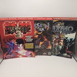 Prima Games Lot of 3 PS2 Guides Tekken 3 Kessen Maximo Ghosts of Glory